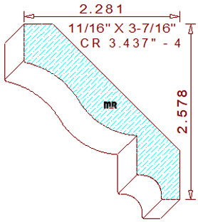 Crown 3-7/16" - 4 Crown 3-7/16" - 4
