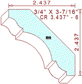 Crown 3-7/16" - 6 Crown 3-7/16" - 6