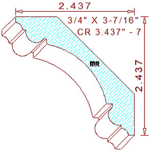 Crown 3-7/16" - 7 Crown 3-7/16" - 7