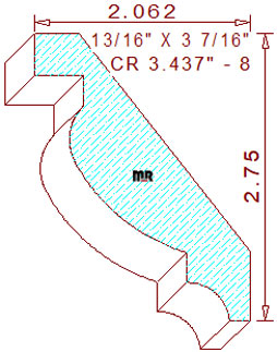 Crown 3-7/16" - 8 Crown 3-7/16" - 8