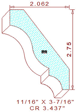 Crown 3-7/16" Crown 3-7/16"