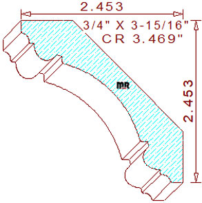 Crown 3-15/32" Crown 3-15/32"