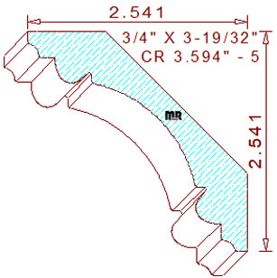 Crown 3-19/32" - 5 Crown 3-19/32" - 5