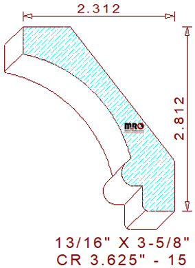 Crown 3-5/8" - 15 Crown 3-5/8" - 15
