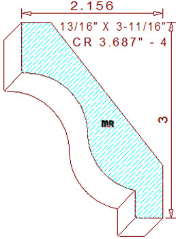 Crown 3-11/16" - 4 Crown 3-11/16" - 4