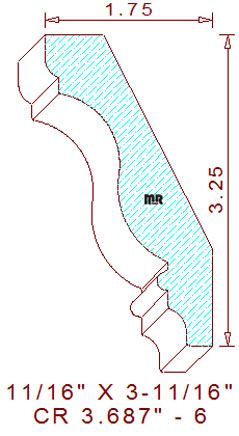 Crown 3-11/16" - 6 Crown 3-11/16" - 6