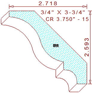 Crown 3-3/4" - 15 Crown 3-3/4" - 15