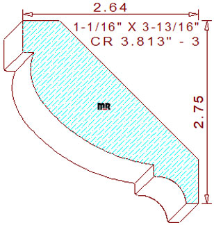 Crown 3-13/16" - 3 Crown 3-13/16" - 3