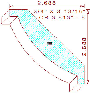 Crown 3-13/16" - 8 Crown 3-13/16" - 8