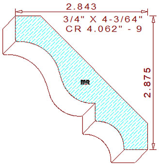 Crown 4-1/16" - 9 Crown 4-1/16" - 9
