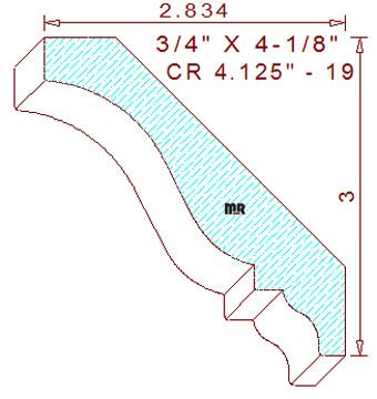 Crown 4-1/8" - 19