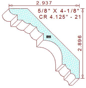 Crown 4-1/8" - 21 Crown 4-1/8" - 21