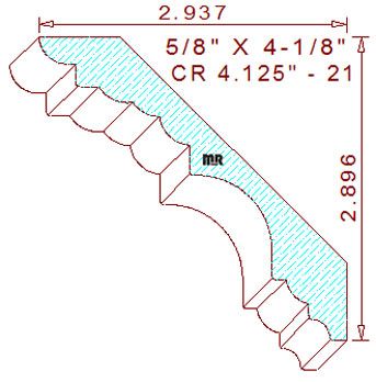 Crown 4-1/8" - 21