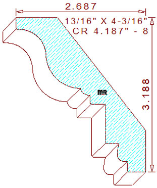 Crown 4-3/16" - 8 Crown 4-3/16" - 8