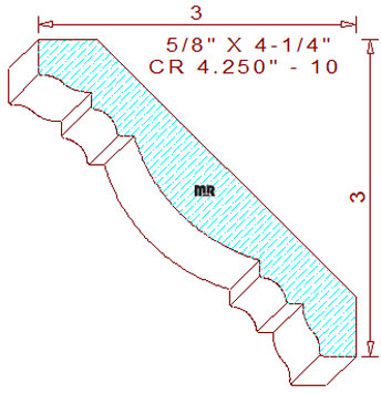 Crown 4-1/4" - 10 Crown 4-1/4" - 10
