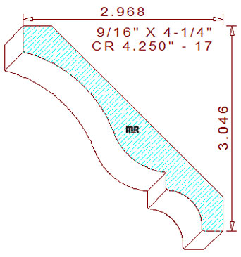 Crown 4-1/4" - 17 Crown 4-1/4" - 17