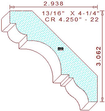 Crown 4-1/4" - 22 Crown 4-1/4" - 22