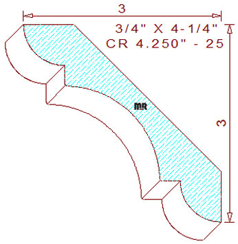 Crown 4-1/4" - 25