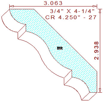 Crown 4-1/4" - 27 Crown 4-1/4" - 27