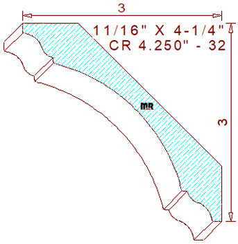 Crown 4-1/4" - 32 Crown 4-1/4" - 32