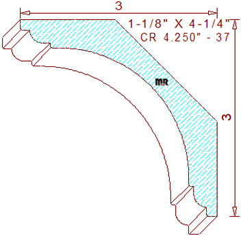 Crown 4-1/4" - 37 Crown 4-1/4" - 37
