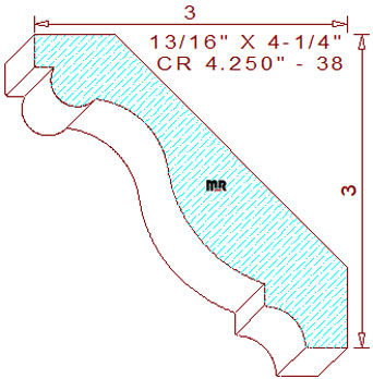 Crown 4-1/4" - 38 Crown 4-1/4" - 38
