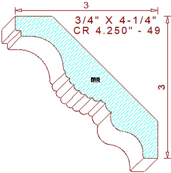 Crown 4-1/4" - 49 Crown 4-1/4" - 49