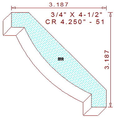 Crown 4-1/4" - 51 Crown 4-1/4" - 51