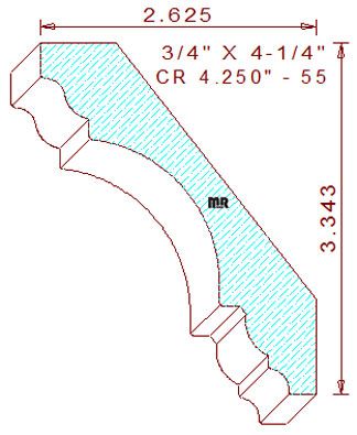 Crown 4-1/4" - 55 Crown 4-1/4" - 55
