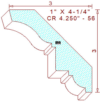 Crown 4-1/4" - 56 Crown 4-1/4" - 56
