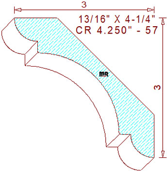 Crown 4-1/4" - 57 Crown 4-1/4" - 57