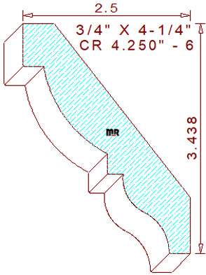 Crown 4-1/4" - 6 Crown 4-1/4" - 6