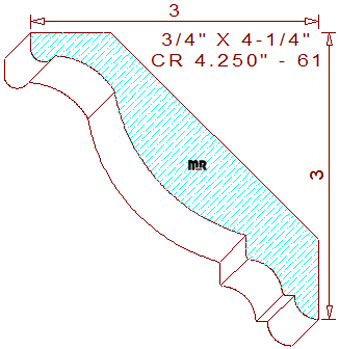 Crown 4-1/4" - 61 Crown 4-1/4" - 61