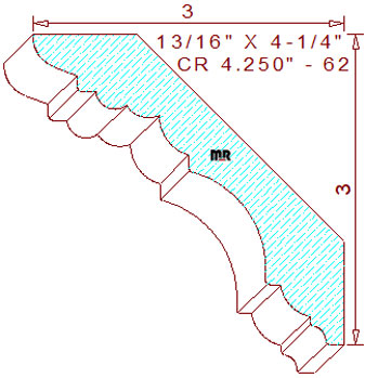 Crown 4-1/4" - 62 Crown 4-1/4" - 62