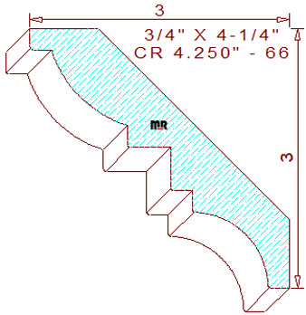 Crown 4-1/4" - 66 Crown 4-1/4" - 66