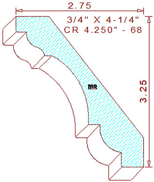 Crown 4-1/4" - 68 Crown 4-1/4" - 68