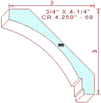Crown 4-1/4" - 69 Crown 4-1/4" - 69