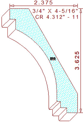 Crown 4-5/16" - 11 Crown 4-5/16" - 11