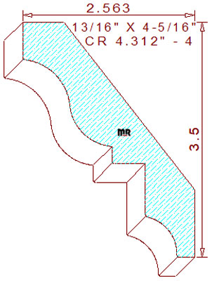 Crown 4-5/16" - 4 Crown 4-5/16" - 4