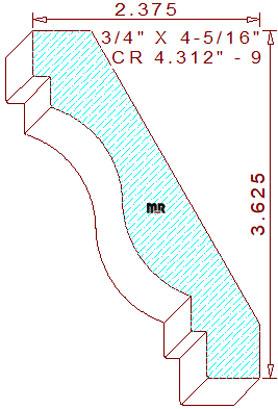 Crown 4-5/16" - 9 Crown 4-5/16" - 9