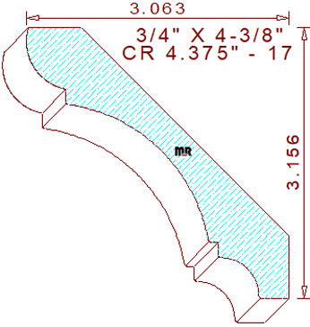 Crown 4-3/8" - 17 Crown 4-3/8" - 17
