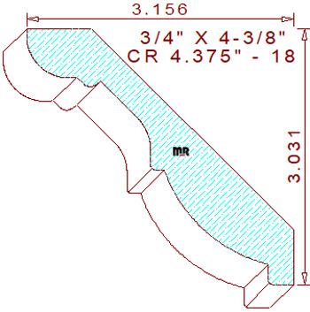 Crown 4-3/8" - 18 Crown 4-3/8" - 18