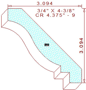 Crown 4-3/8" - 9 Crown 4-3/8" - 9