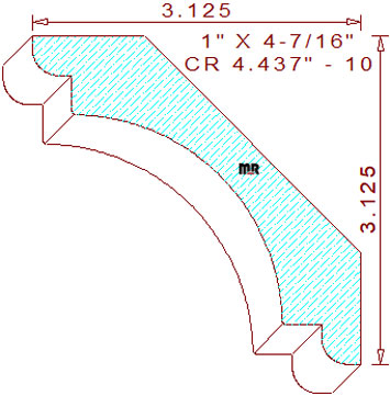 Crown 4-7/16" - 10