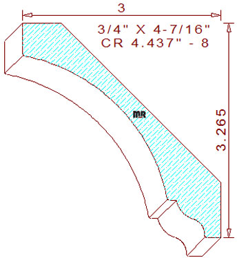 Crown 4-7/16" - 8