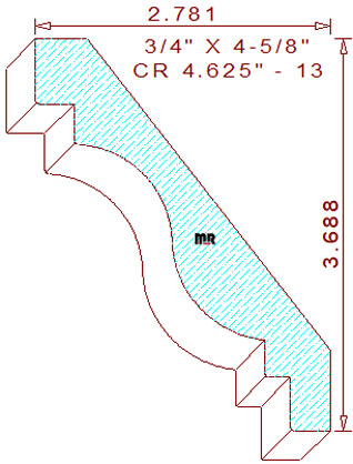 Crown 4-5/8" - 13 Crown 4-5/8" - 13