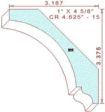 Crown 4-5/8" - 15 Crown 4-5/8" - 15