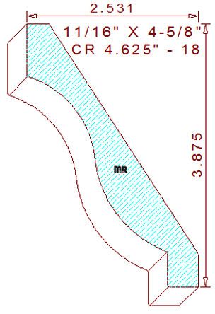 Crown 4-5/8" - 18 Crown 4-5/8" - 18