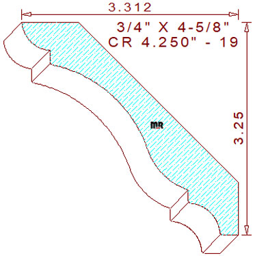 Crown 4-5/8" - 19 Crown 4-5/8" - 19