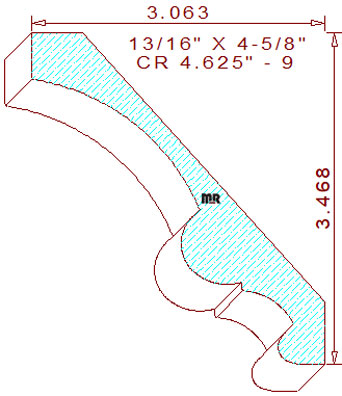 Crown 4-5/8" - 9 Crown 4-5/8" - 9